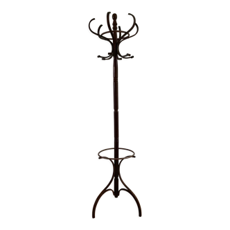 Vintage curved wooden parrot coat rack