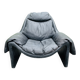 Fauteuil lounge P60 noir par Vittorio Introini pour Saporiti, Italie, années 1960