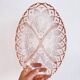Vintage pink glass compartmentalized dish