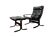 Siesta armchair and black leather ottoman by Ingmar Relling for Westnofa, Norway.