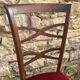 6 chaises art deco velours rouge