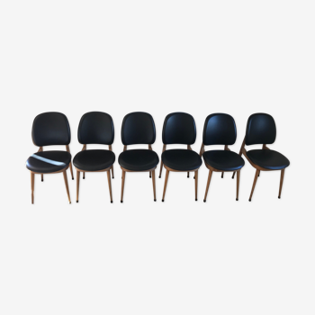 Lot de 6 chaises Baumann modèle pégase