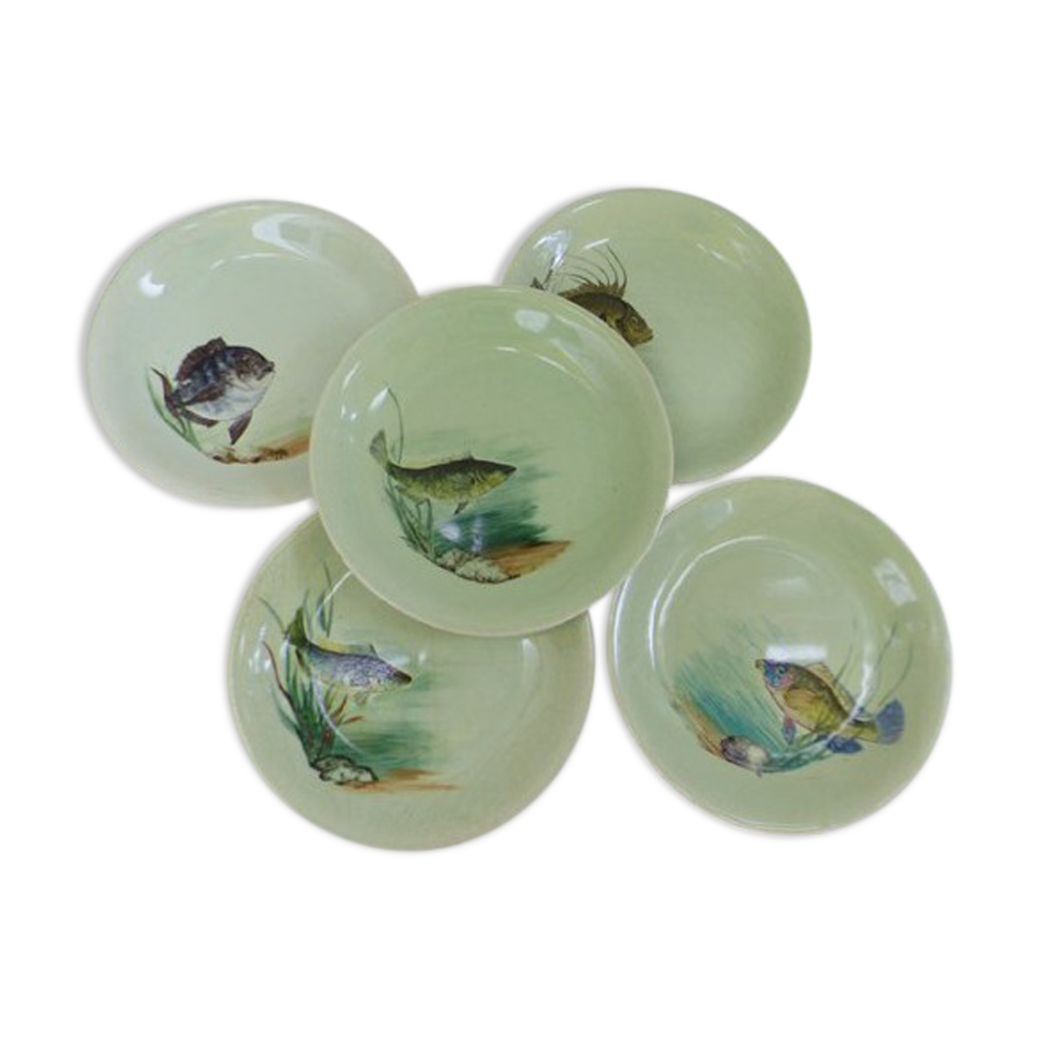 Plates Proceram fish 1950