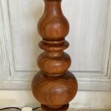 Turned wooden lamp 56cm