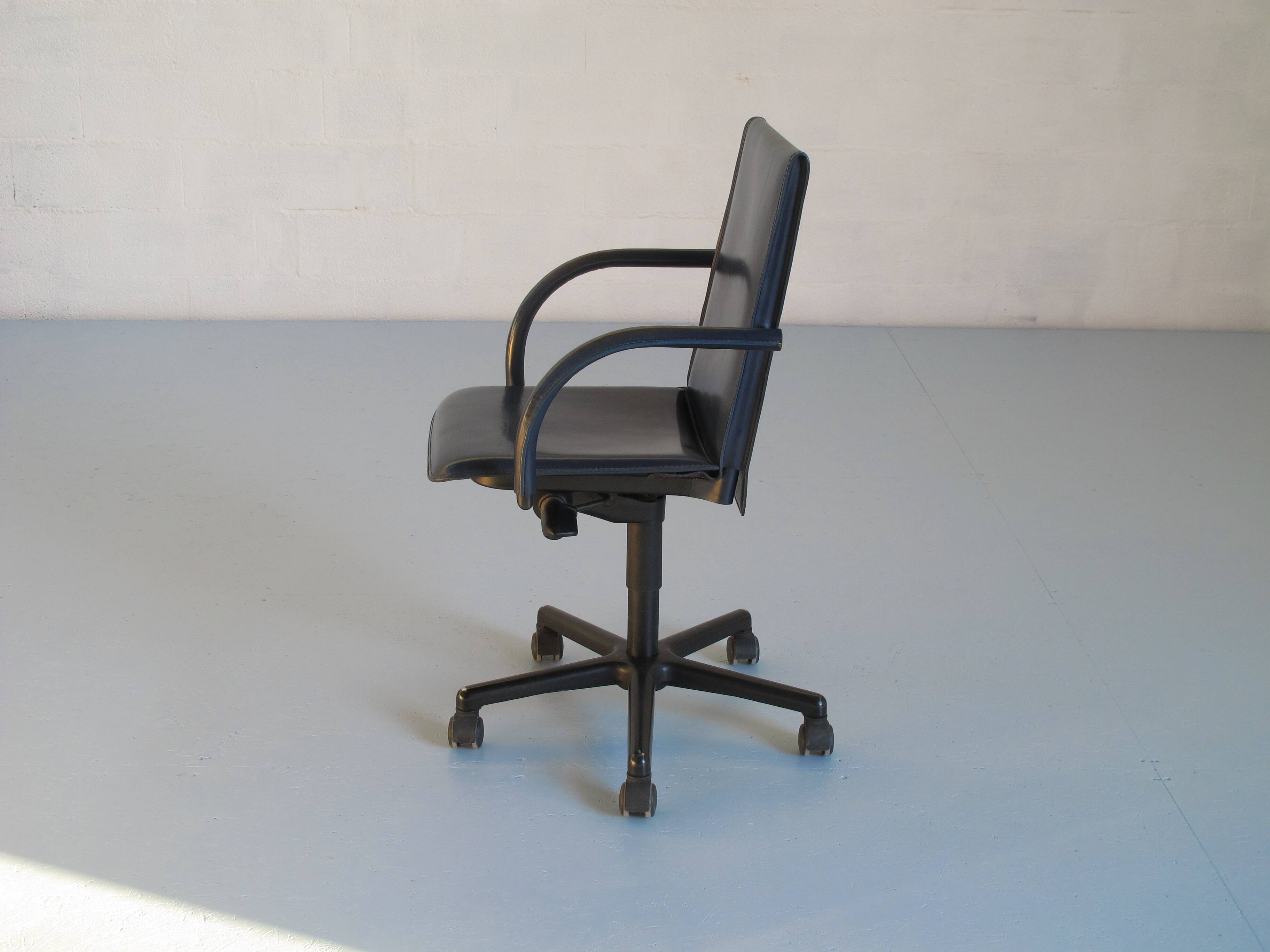 Leather office armchair Fasem Italia edition