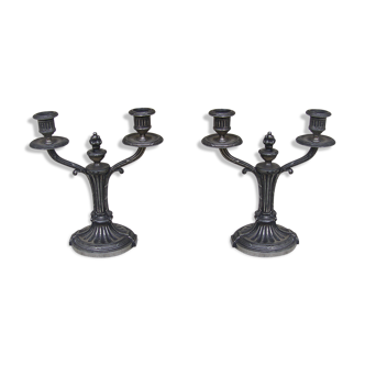 Pair of ancient candlesticks