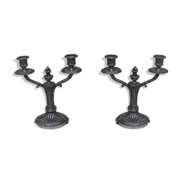 Pair of ancient candlesticks