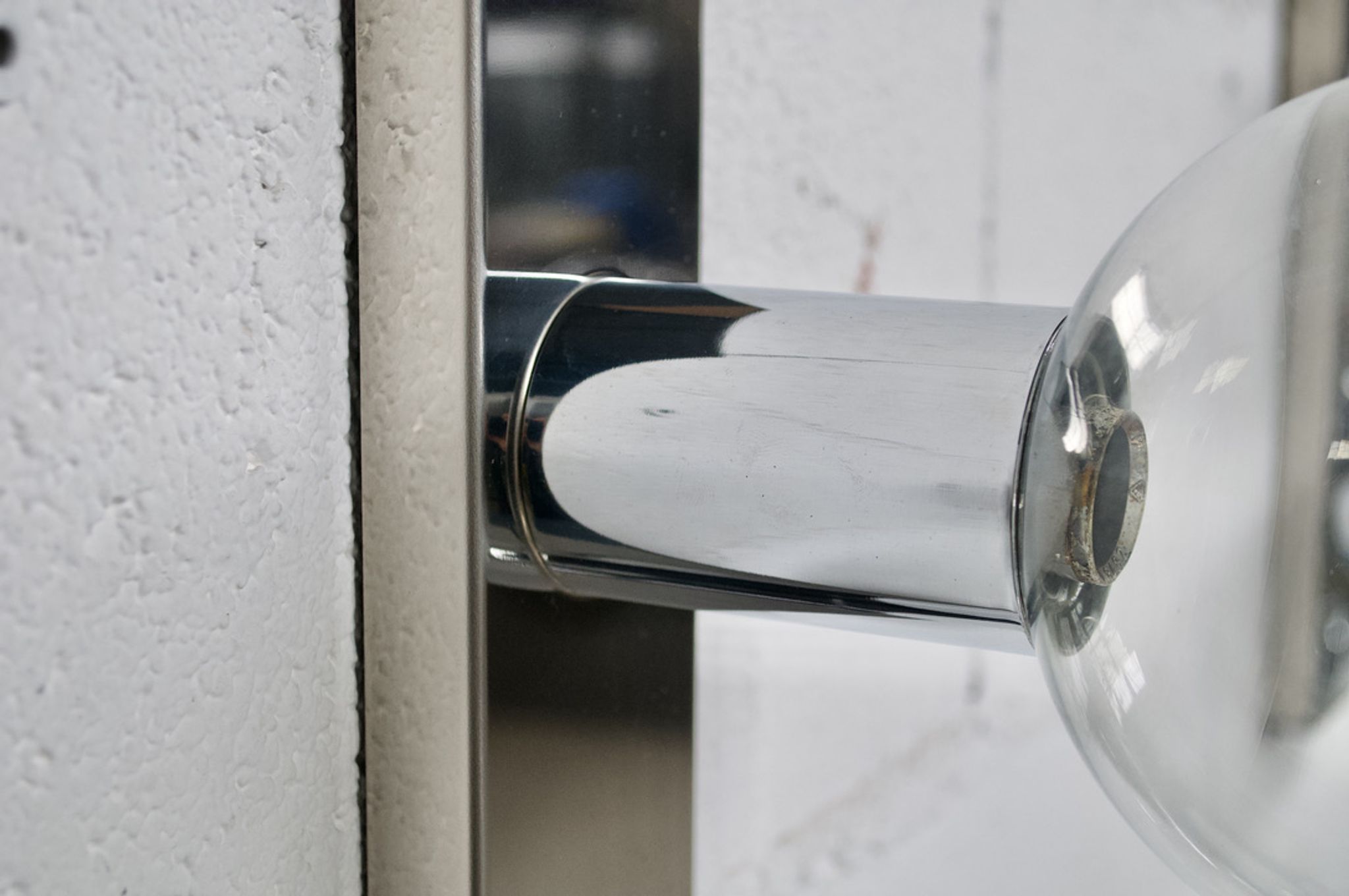 5 CHROME STEEL WALL LAMPS/CEILING LAMPS BY MOTOKO ISHII 70' YEARS EDITOR
