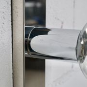 5 CHROME STEEL WALL LAMPS/CEILING LAMPS BY MOTOKO ISHII 70' YEARS EDITOR