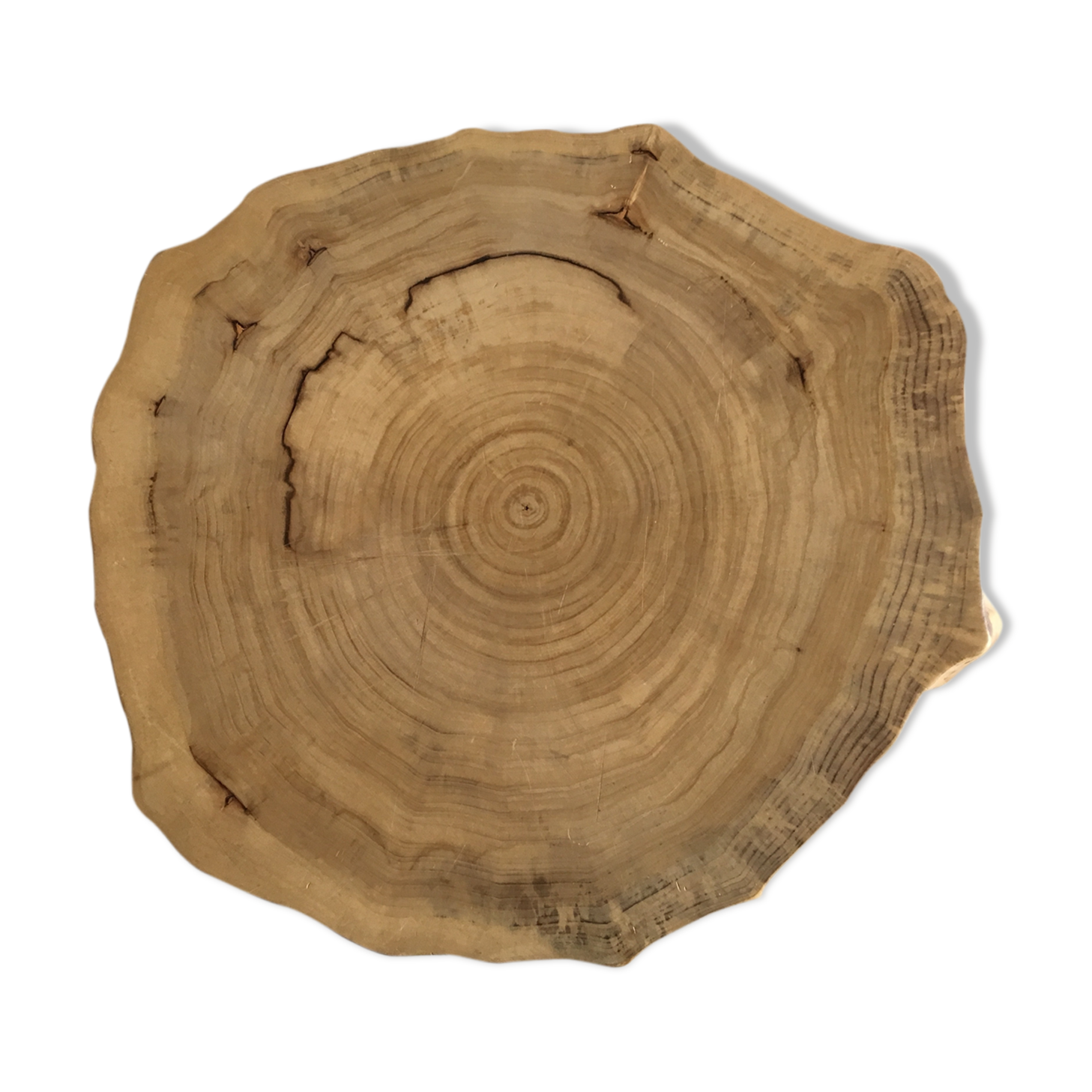 Free-form end wooden tray of Sweden