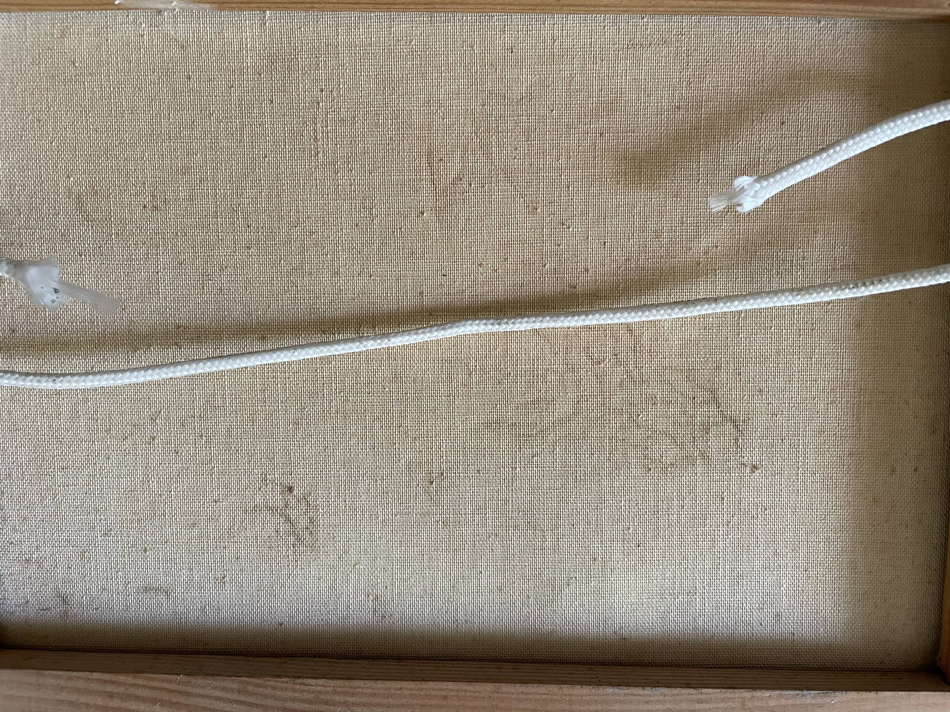 Oil on canvas framed river landscape