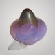 Mushroom table lamp in glass Signed Murano Vetri Italy 70's mushroom l