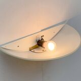 Postmodern vintage glass wall light by Metalarte, 1980s.