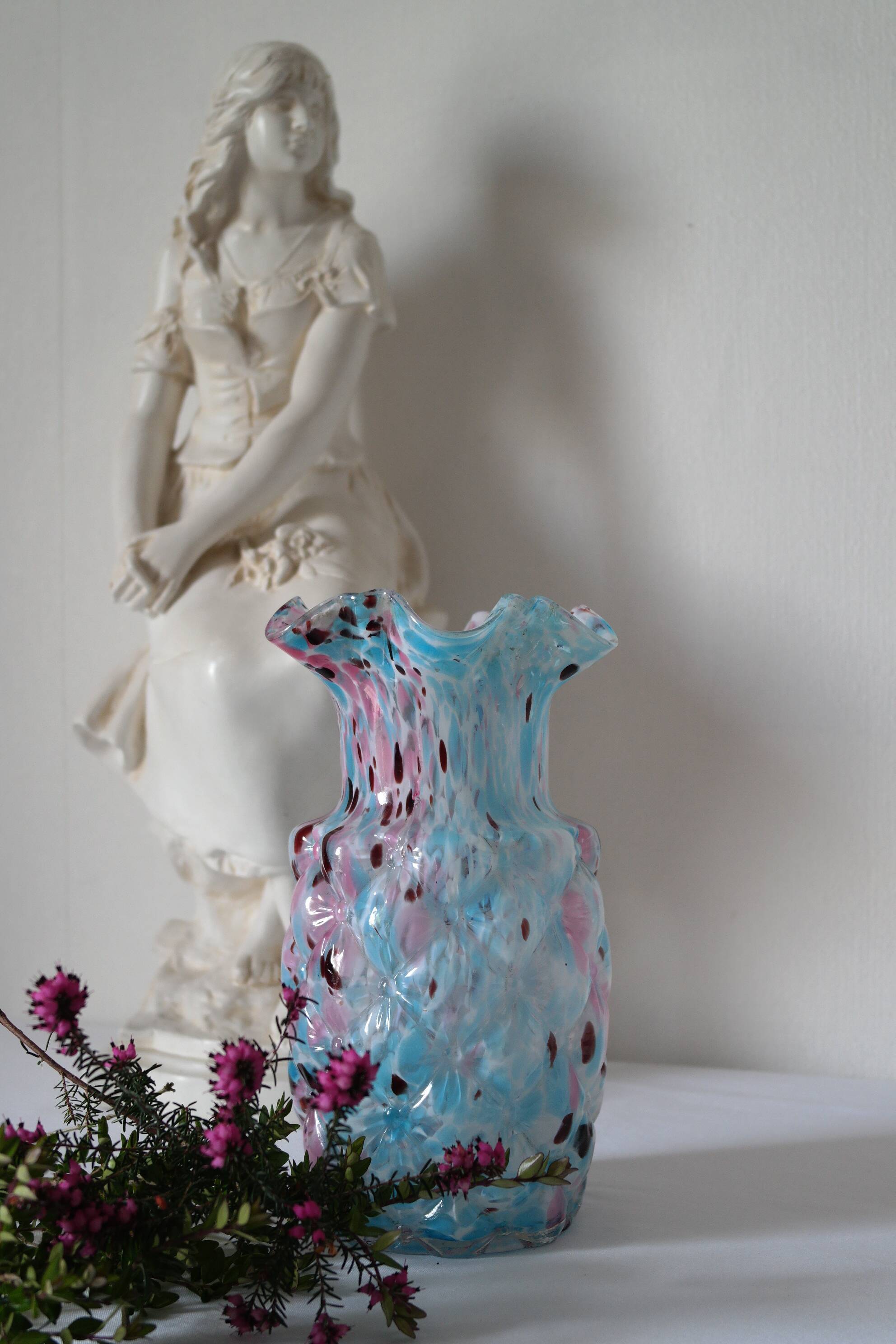 Blue Clichy glasswork vase