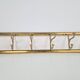 Vintage Art Deco Brass Wall Coat Rack with Folding Hooks, 1930