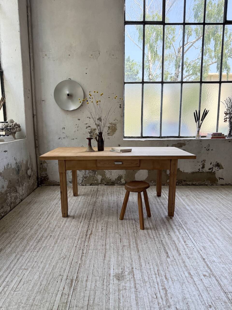 Ancienne table de ferme en chêne