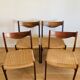 Suite of 4 Scandinavian chairs rosewood - Glyngøre Stolefabrik vintage 60s