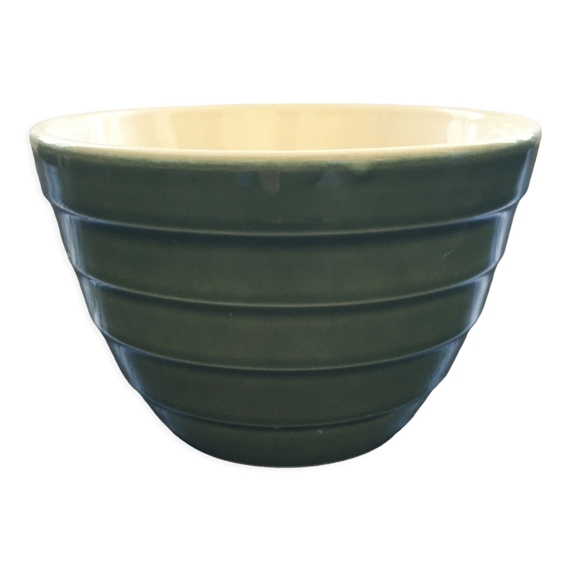 Olive green salad bowl