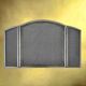 Folding fireplace screen in brushed steel and gilded brass – 1960s