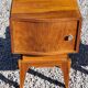 Pair of vintage 50s walnut bedside tables