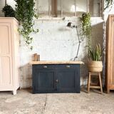 Old Parisian block buffet with black patina
