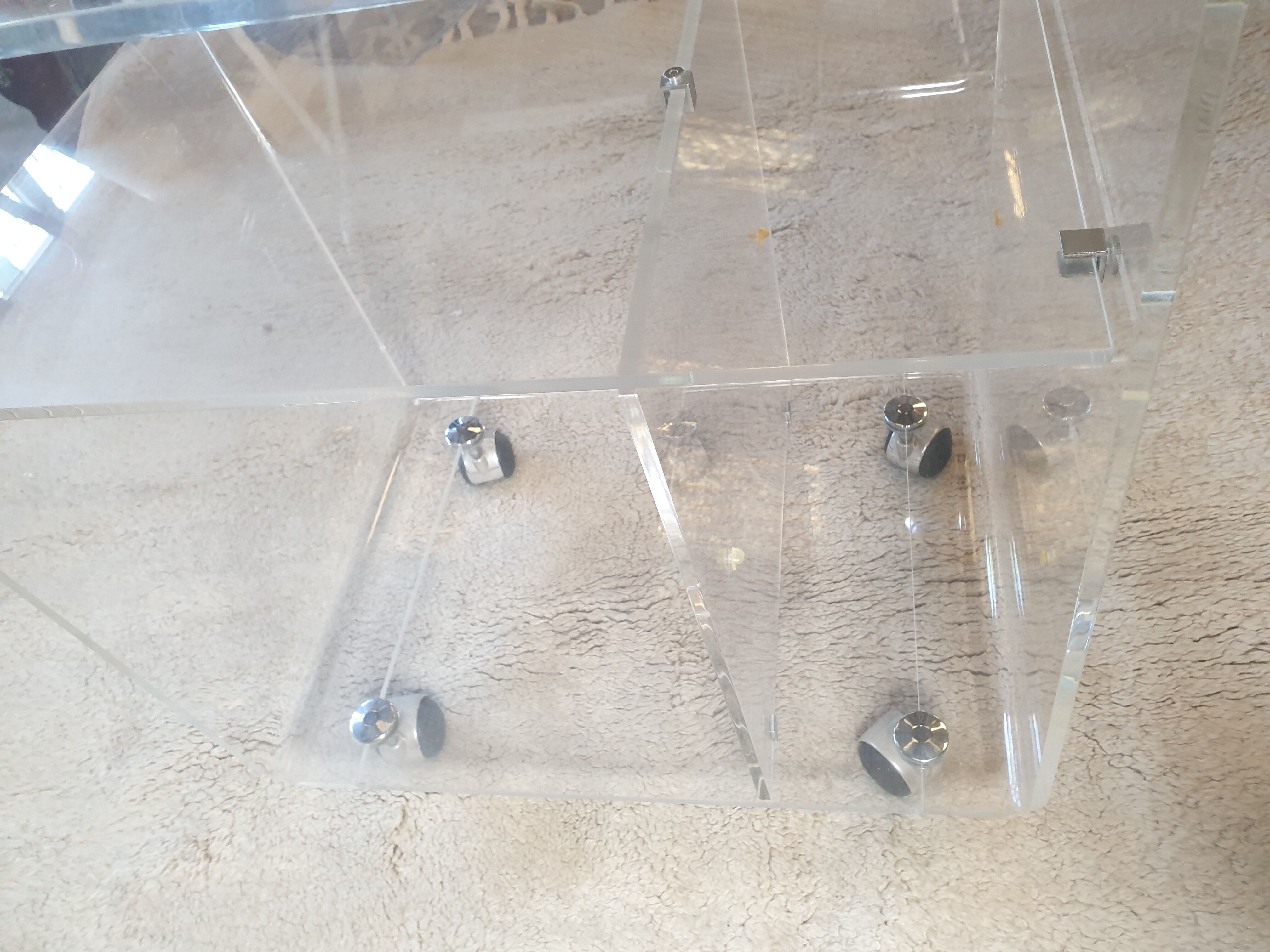 Storage cabinet on castor plexiglas David Lange