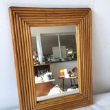 Mirror rattan rectangular 70 40x31cm