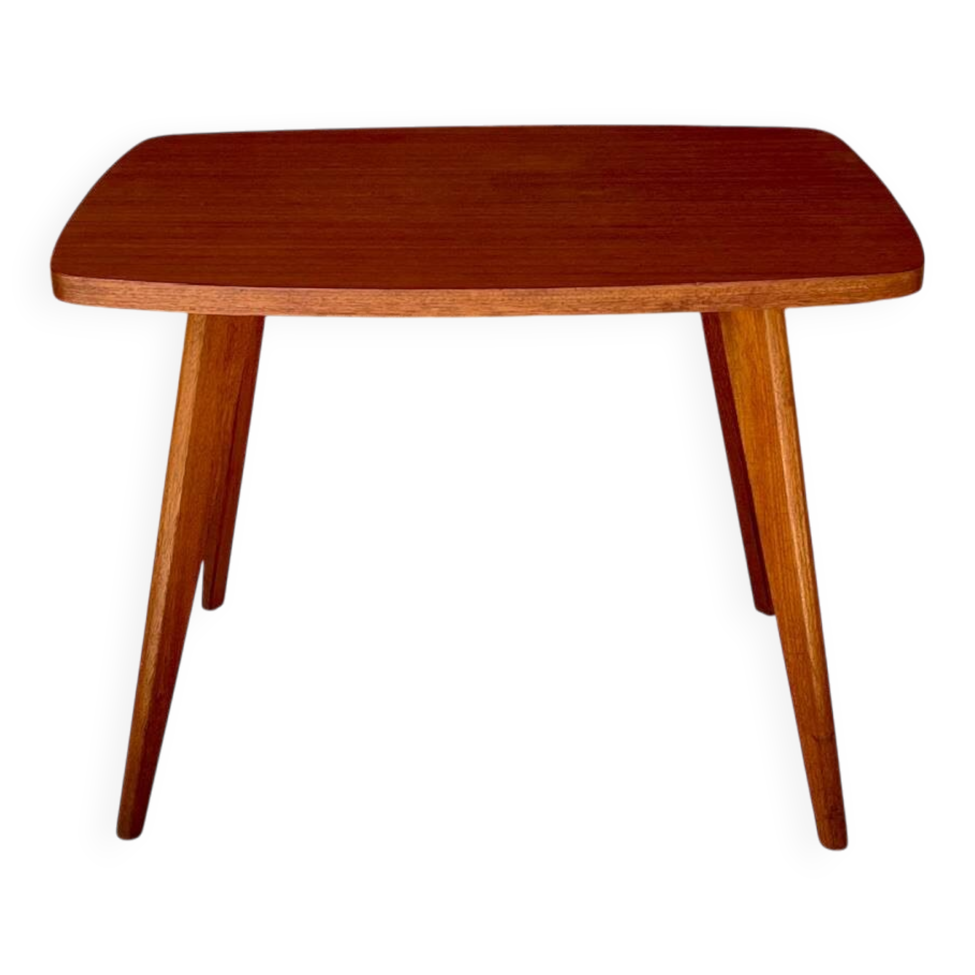 Table d’appoint vintage , pieds compas , circa 1960s