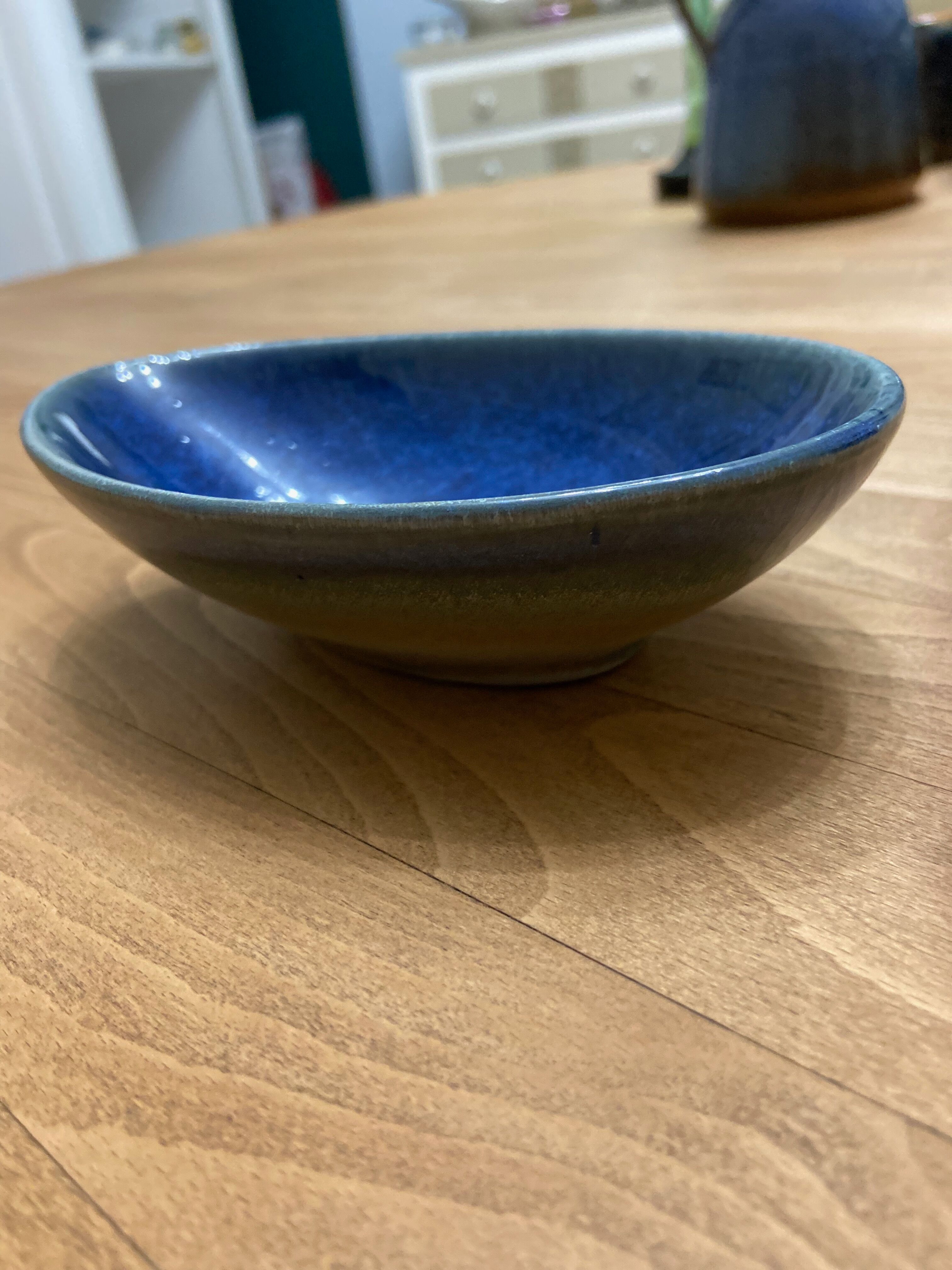 Blue ceramic cup