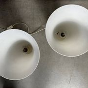 2x vintage opaline vase lamps
