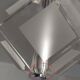 Plafonnier 70/80's inox 6 cubes en verre