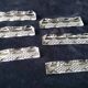 6 triangular crystal knife rests in lead crystal.
