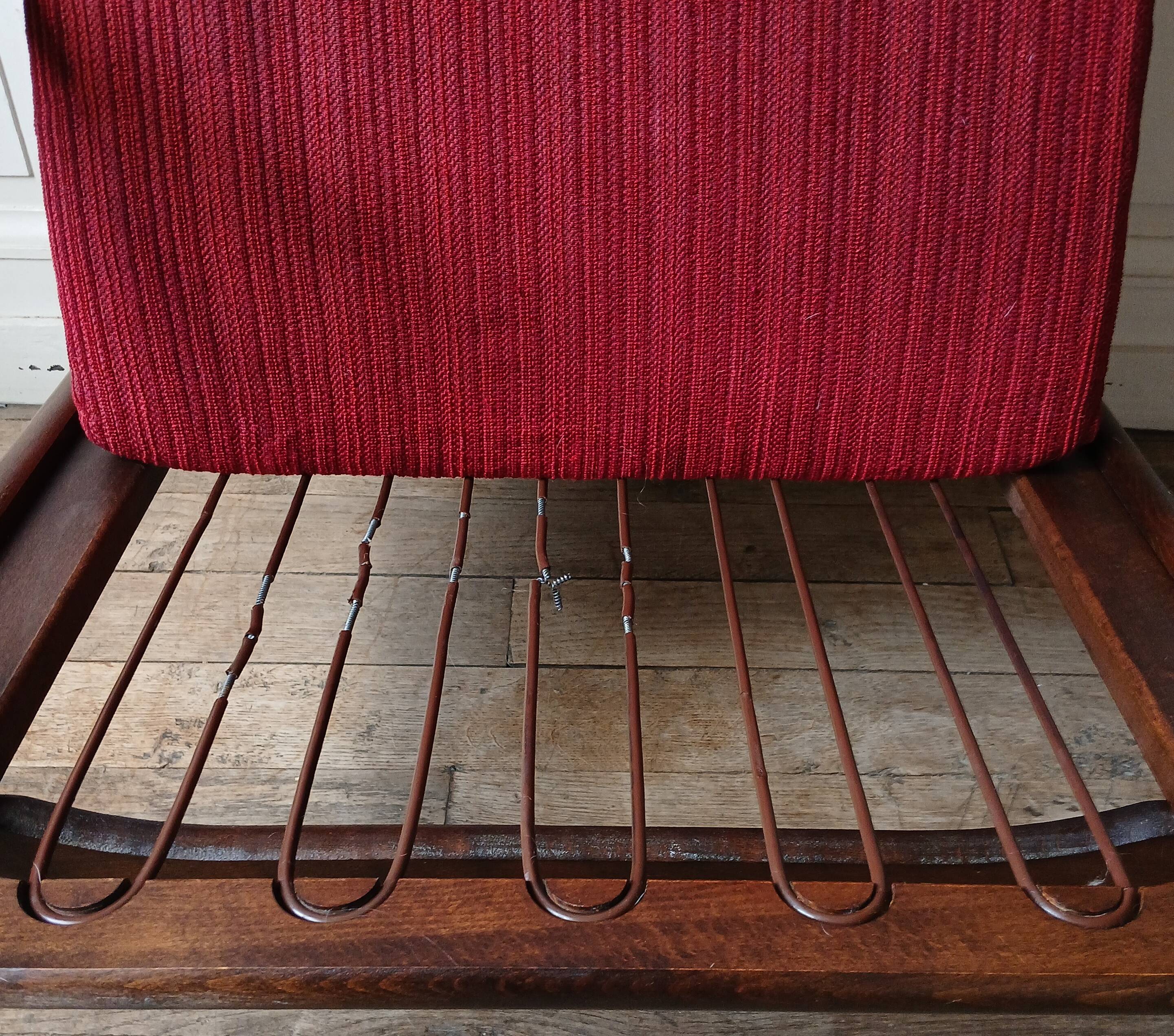 Scandinavian "boomerang" armchair, circa 1960