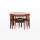 Roundette dining set by Hans Olsen for Frem Rojle, Denmark 1950s
