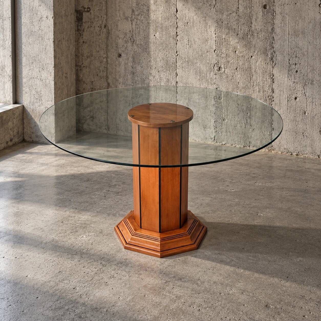 Ensemble de salle à manger en faux bambou / années 1980