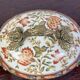 Louis XV style enamelled ceramic and bronze pot 22x16cm