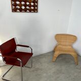 Old teak frame "fish" Scandinavian design of the 60s vintage decoration