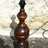 Vintage 60s turned wooden lamp