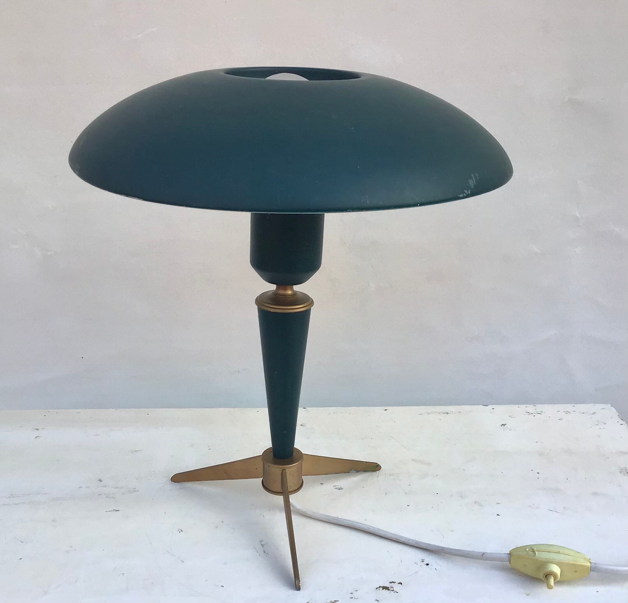 Tripod desk lamp design by Louis Kalff for Phillips 1960's "jewel" model