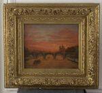 P. Druard: Sunset over Paris and Notre-Dame