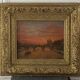 P. Druard: Sunset over Paris and Notre-Dame