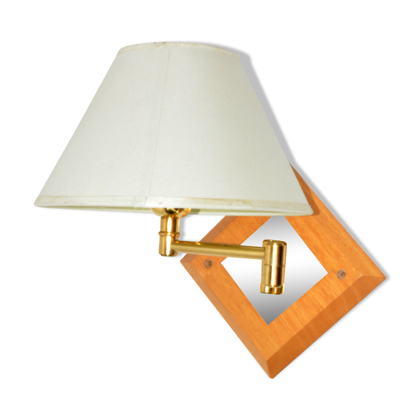 Lampshade wall lamp with a movable arm, France 1970s