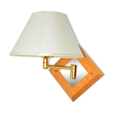 Lampshade wall lamp with a movable arm, France 1970s