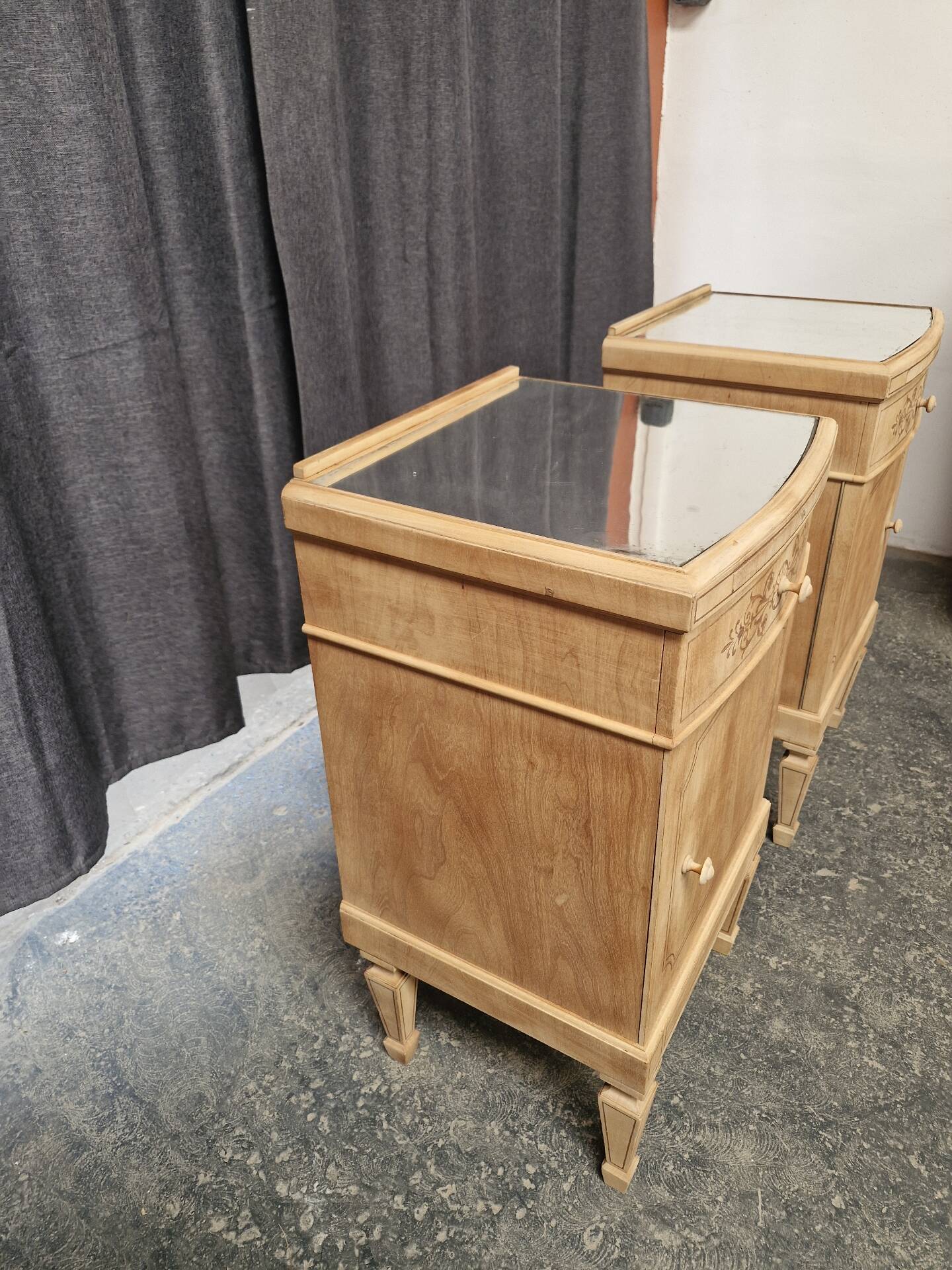 Wooden bedside tables