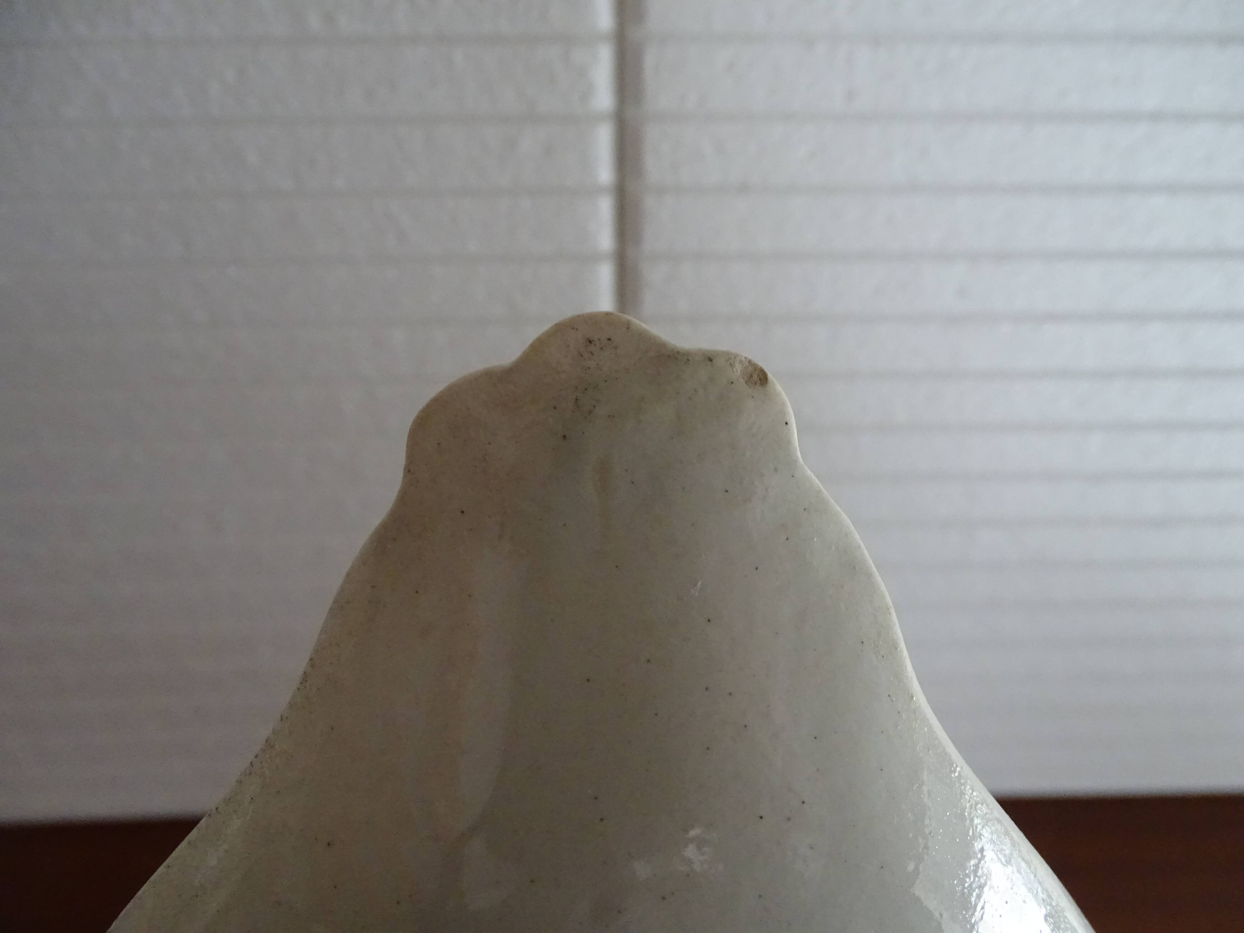 Old earthenware gravy boat KG Lunéville flower pattern - 30.5 cm
