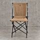 2 x English army folding chairs / canvas fabric / 1950s