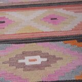 Vintage Turkish rug from Oushak, hand-woven 78x642 cm