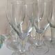 Six XXL blown glass stemmed glasses
