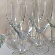 Six verres à pieds en verre soufflé XXL