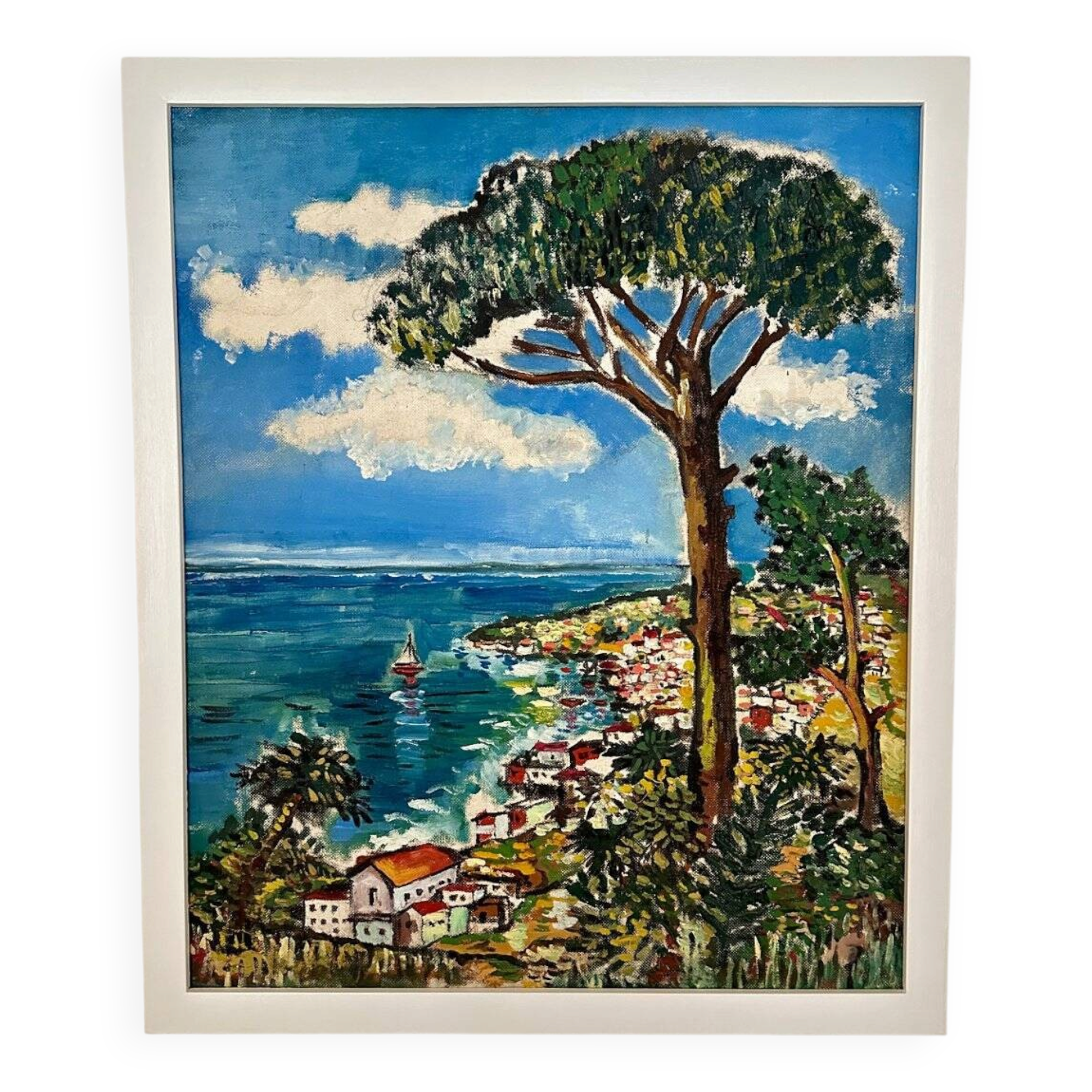 Cote d'Azur, 1970, Oil Painting